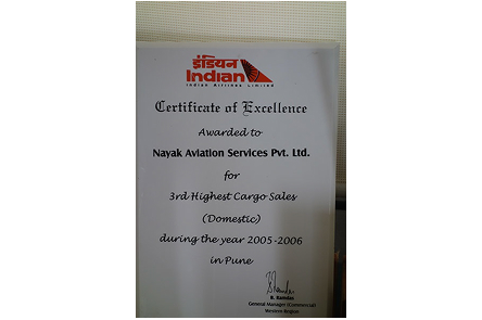 Highest Cargo Sales Certificate